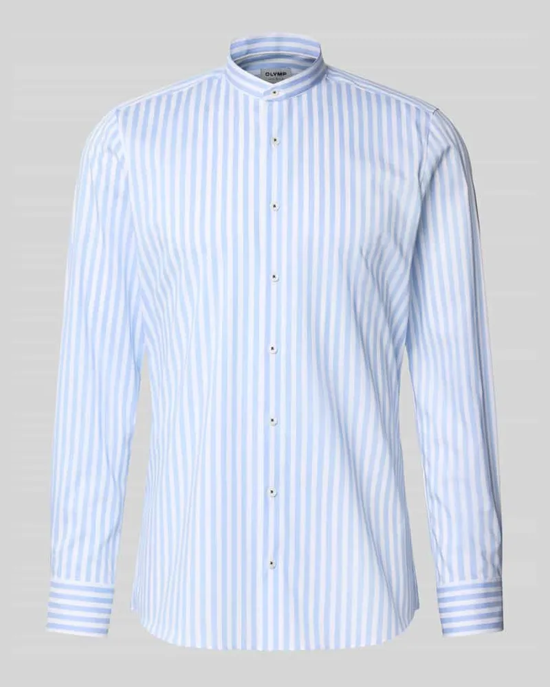 Olymp Slim Fit Business-Hemd mit Stehkragen 