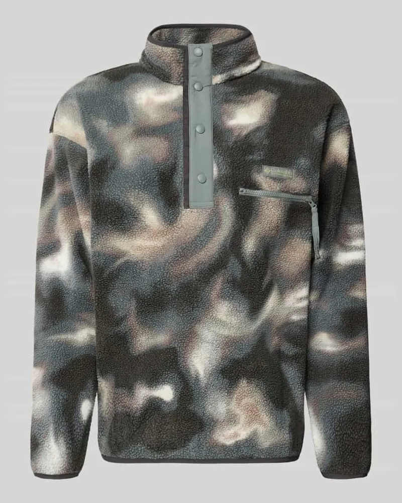 Columbia Sportswear Company Fleecepullover mit Label-Patch Modell 'HELVETIA Oliv