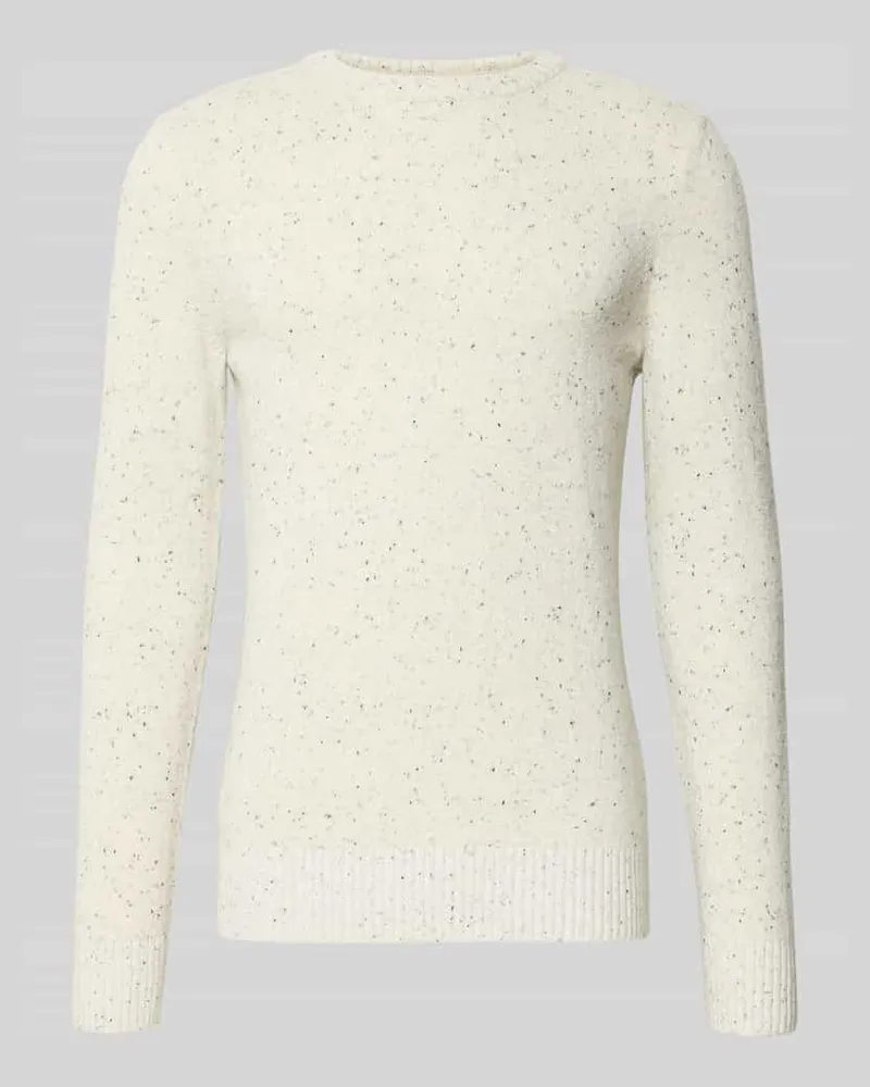 Marc O'Polo Regular Fit Strickpullover aus Woll-Mix Offwhite