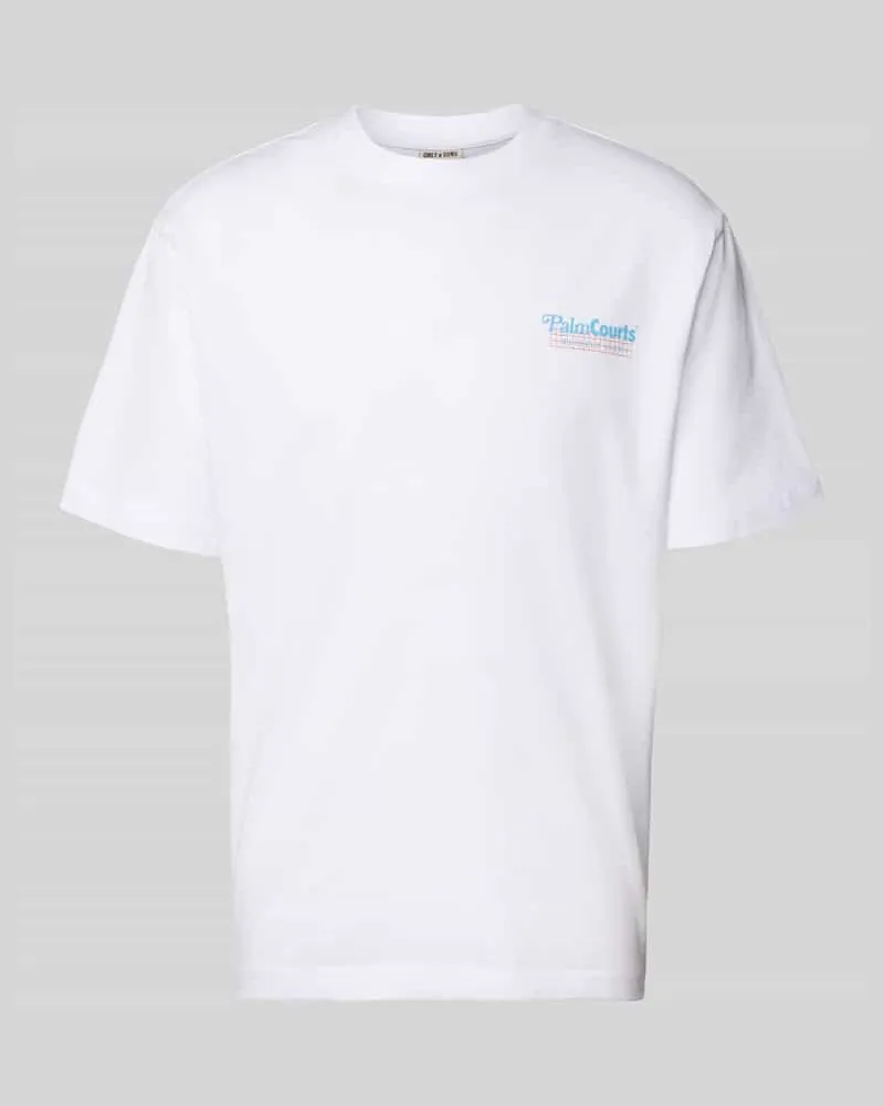 Only & Sons Regular Fit T-Shirt aus reiner Baumwolle Weiss