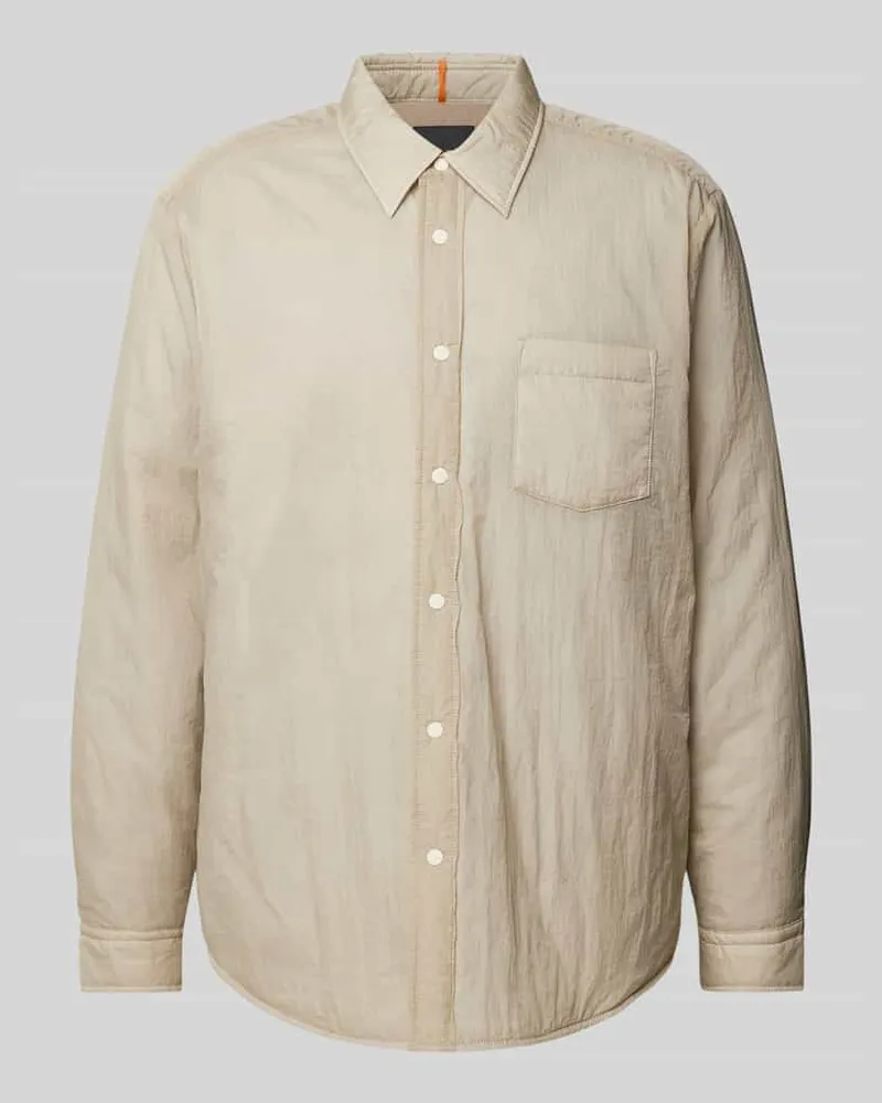HUGO BOSS Hemdjacke aus reiner Baumwolle Modell 'LAMBINI Beige