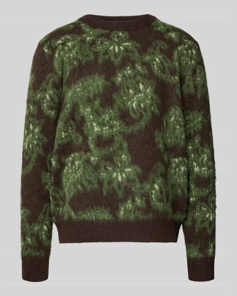 Wood Wood Strickpullover mit Rundhalsausschnitt Modell 'Herbert Mittelbraun