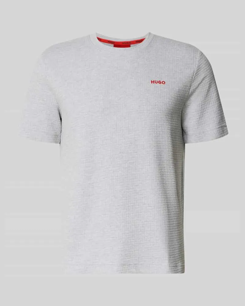 HUGO BOSS Herren T-Shirt aus Baumwoll-Mix Modell 'AUSTIN Mittelgrau