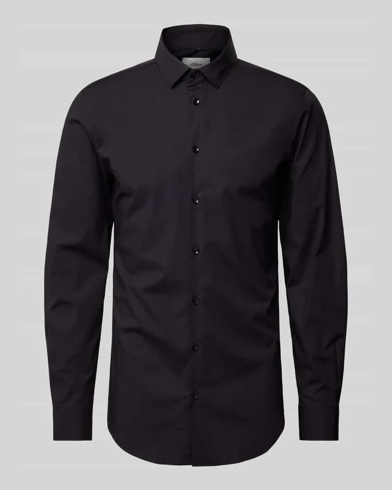 S.Oliver Shaped Fit Businesshemd aus Baumwoll-Stretch 