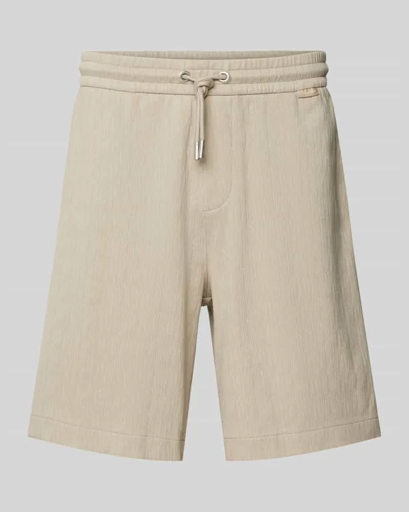 Calvin Klein Regular Fit Sweatshorts mit Label-Detail Beige