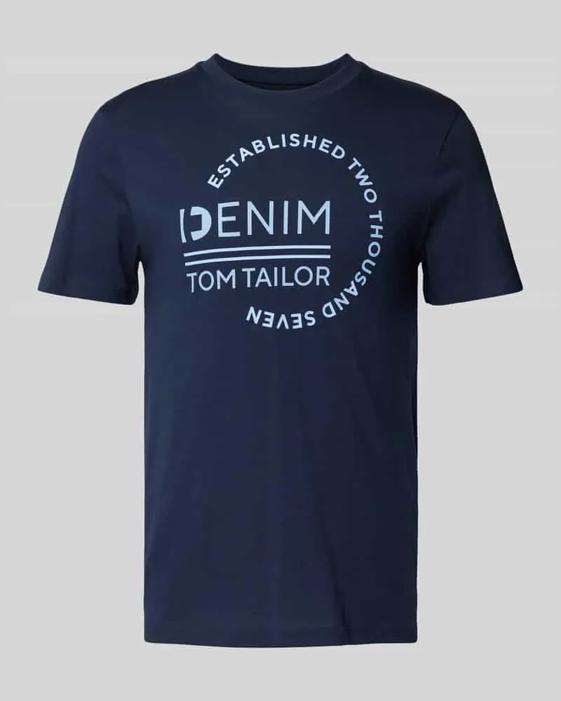 Tom Tailor Regular Fit T-Shirt mit großem Label-Schriftzug 