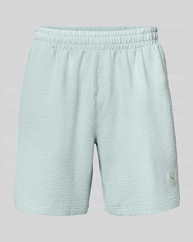 Puma Shorts mit Logo-Stitching Hellblau
