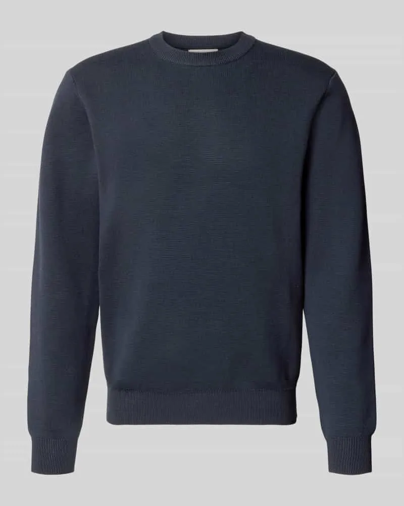 Casual Friday Strickpullover mit Rundhalsausschnitt Modell 'THEO Dunkelblau