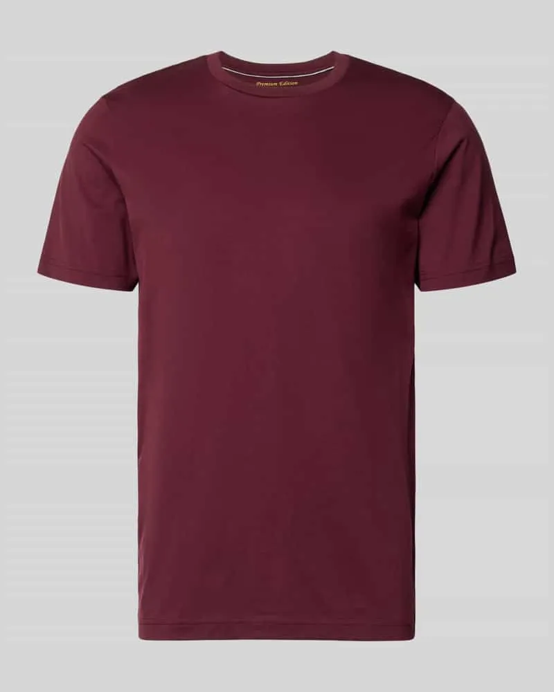 Christian Berg T-Shirt aus Baumwolle mit Rundhalsausschnitt Bordeaux