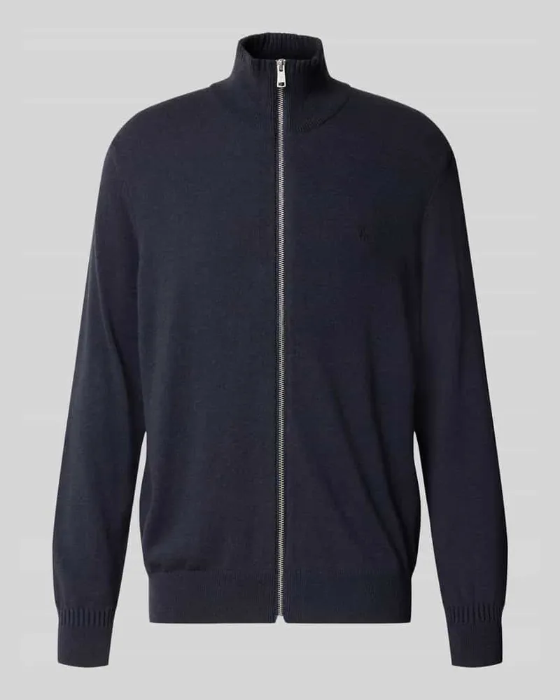 Marc O'Polo Regular Fit Strickjacke aus Baumwoll-Mix Marine