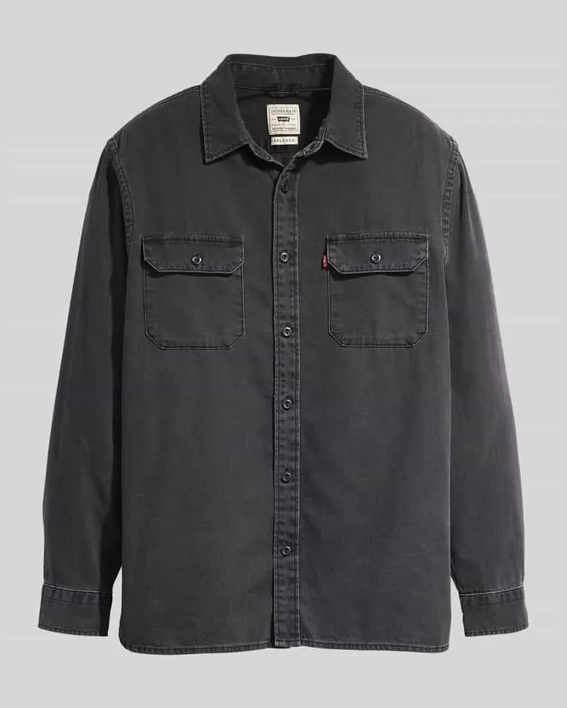 Levi's Relaxed Fit Jeanshemd aus reiner Baumwolle Black