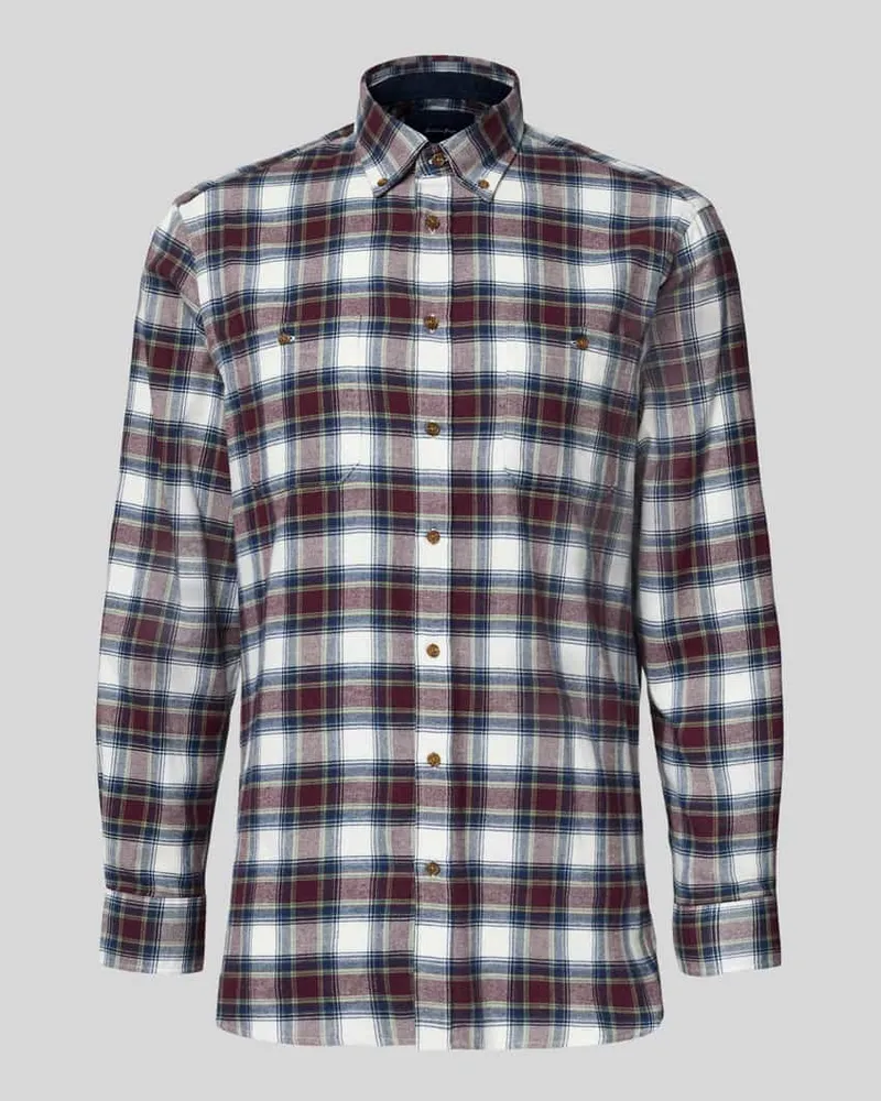 Christian Berg Regular Fit Freizeithemd mit Button-Down-Kragen 