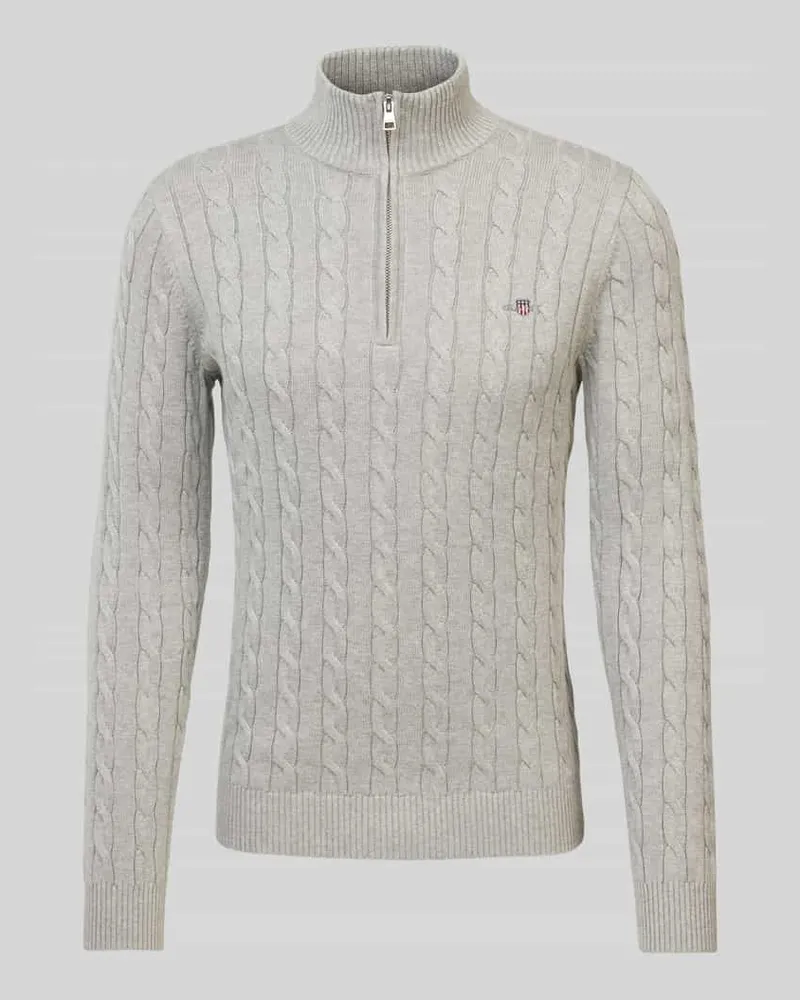 Gant Strickpullover mit Zopfmuster 