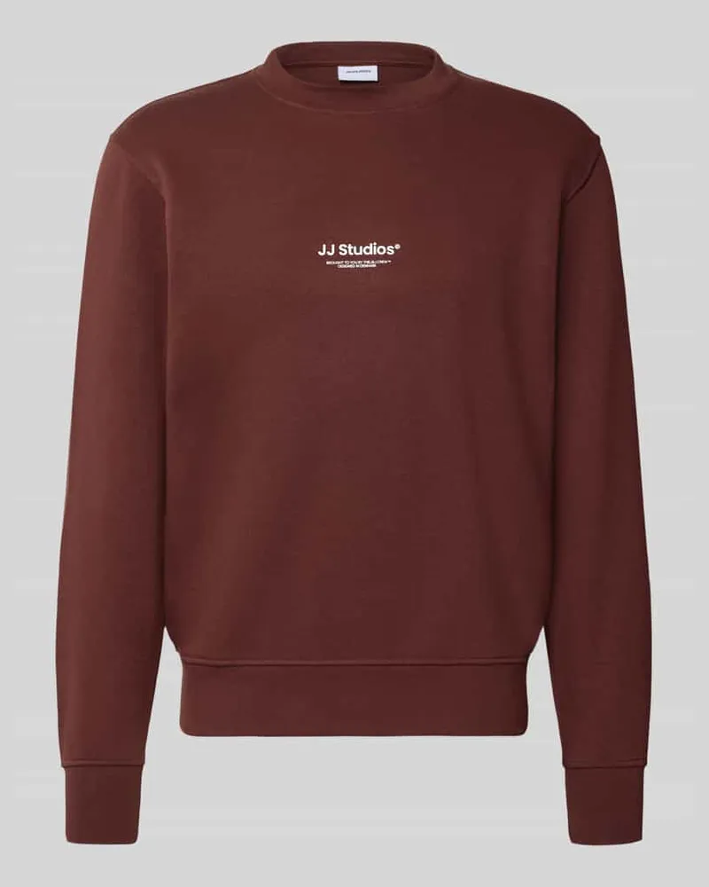 Jack & Jones Regular Fit Sweatshirt aus Baumwoll-Mix Modell 'Soho Bordeaux