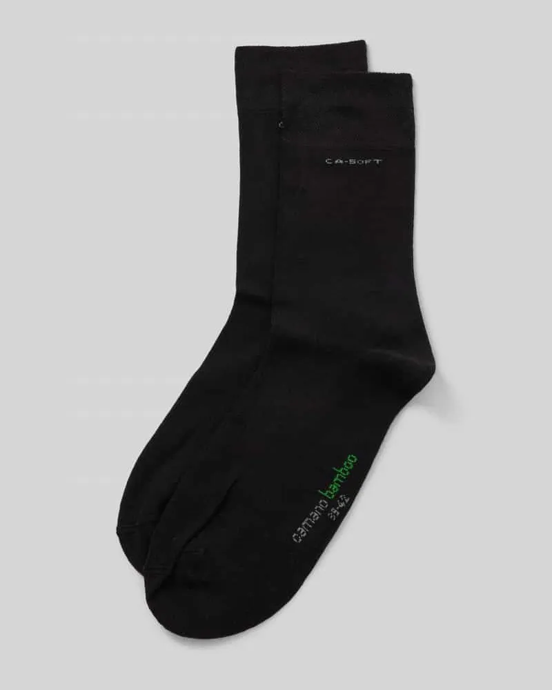 Camano Socken mit Label-Print im 2er-Pack 