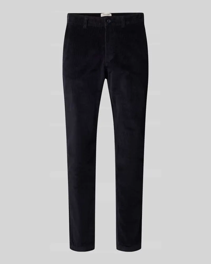 Jack & Jones Slim Fit Stoffhose in Cord-Optik Modell 'Marco Marine
