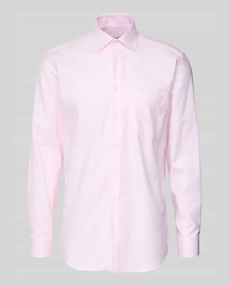 Seidensticker Regular Fit Businesshemd aus Big Twill Rosa