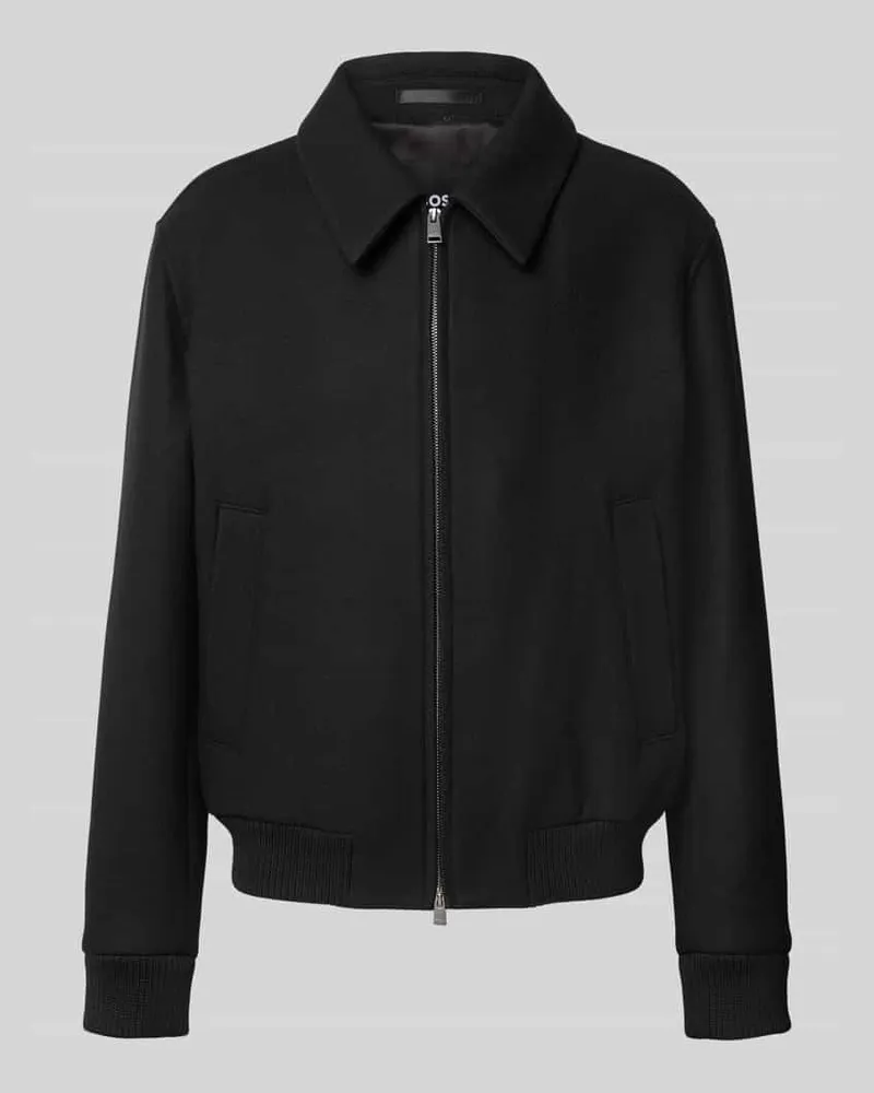 HUGO BOSS Relaxed Fit Blouson aus Woll-Mix Modell 'H-Charly-264 Black