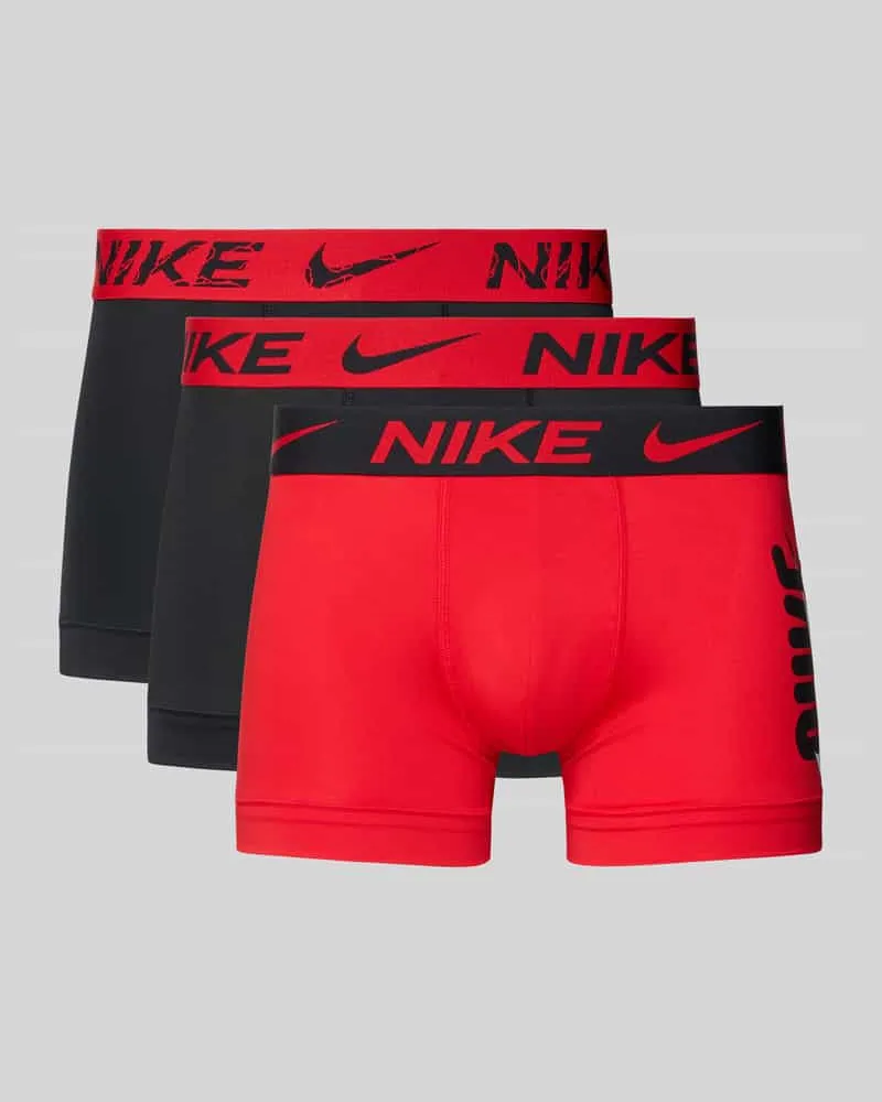 Nike Trunks mit Label-Detail Modell 'ESSENTIAL' im 3er-Pack Rot