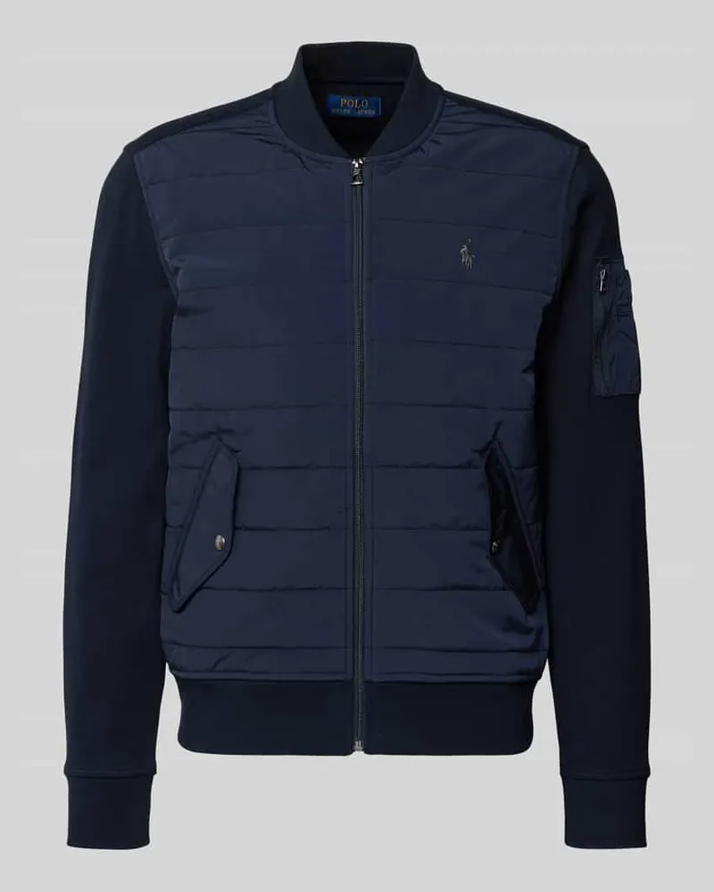 Ralph Lauren Sweatjacke mit gerippten Abschlüssen Marine
