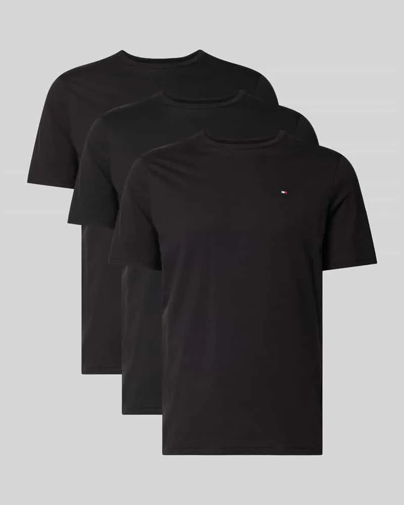 Tommy Hilfiger T-Shirt Set aus reiner Baumwolle im 3er-Pack Black