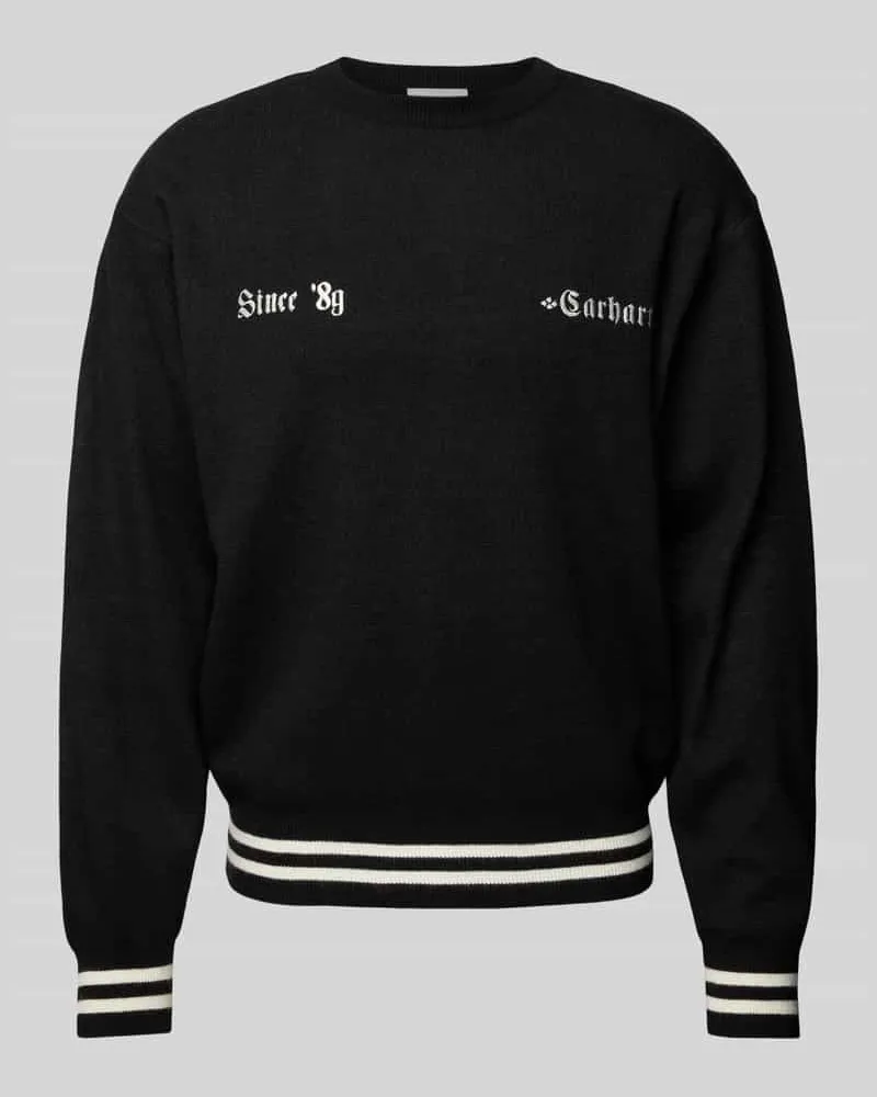 Carhartt WIP Regular Fit Strickpullover mit Woll-Anteil Black