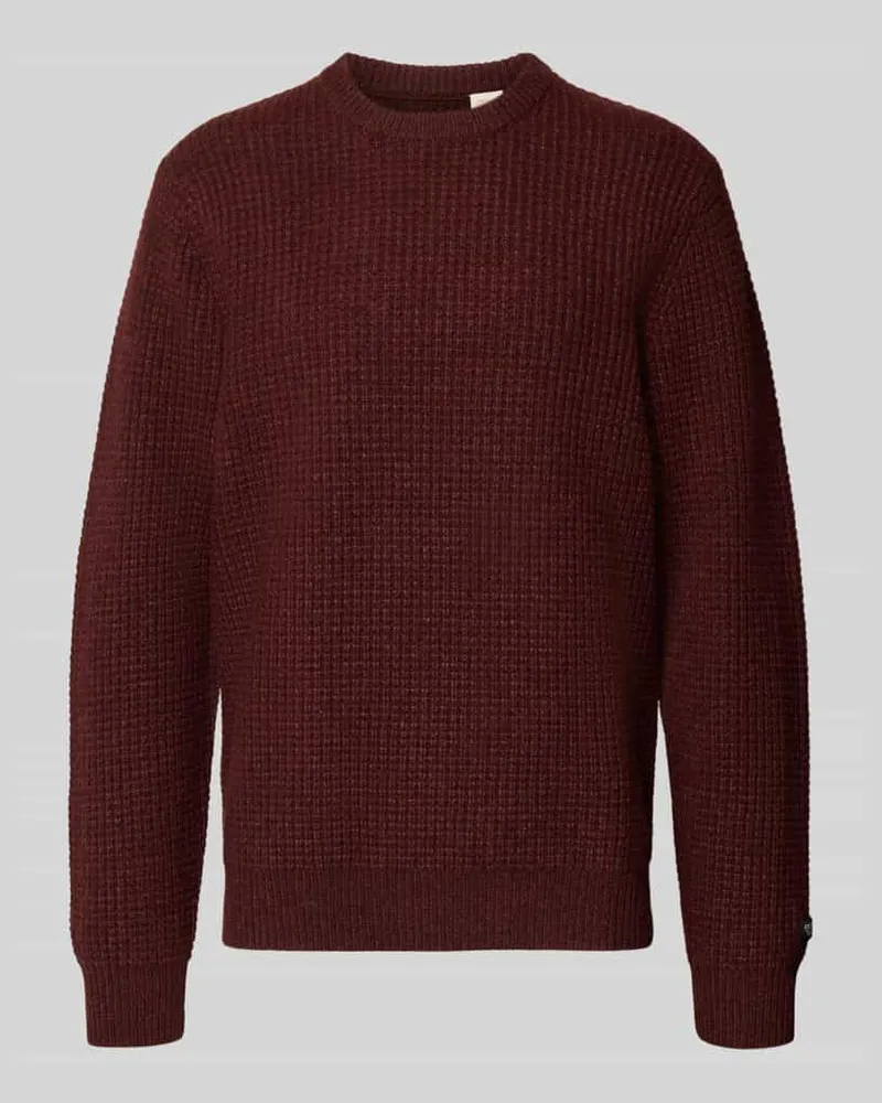 Levi's Strickpullover mit gerippten Abschlüssen Dunkelbraun