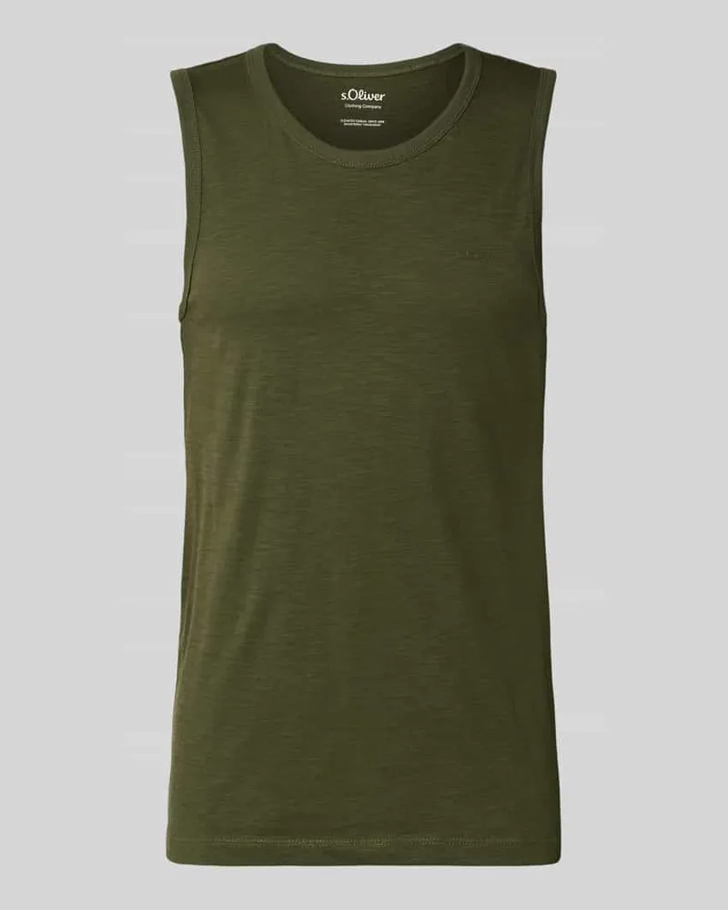 S.Oliver Regular Fit Tank Top aus reiner Baumwolle Dunkelgruen