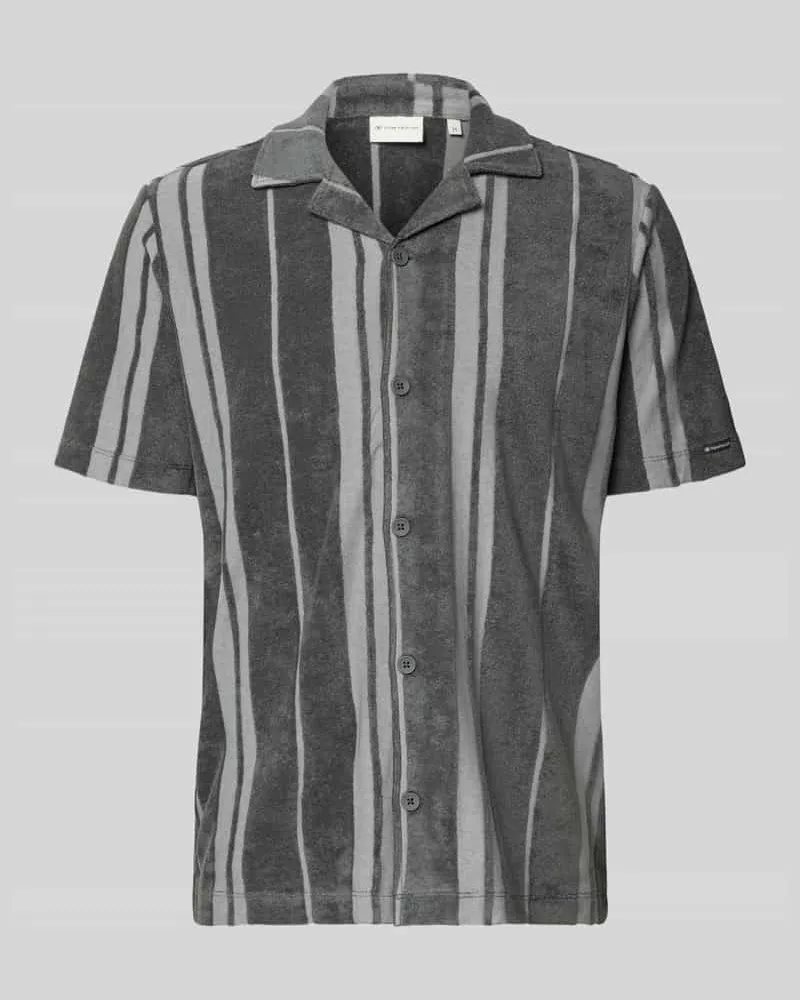 Tom Tailor Regular Fit Freizeithemd in Frottee-Optik Oliv