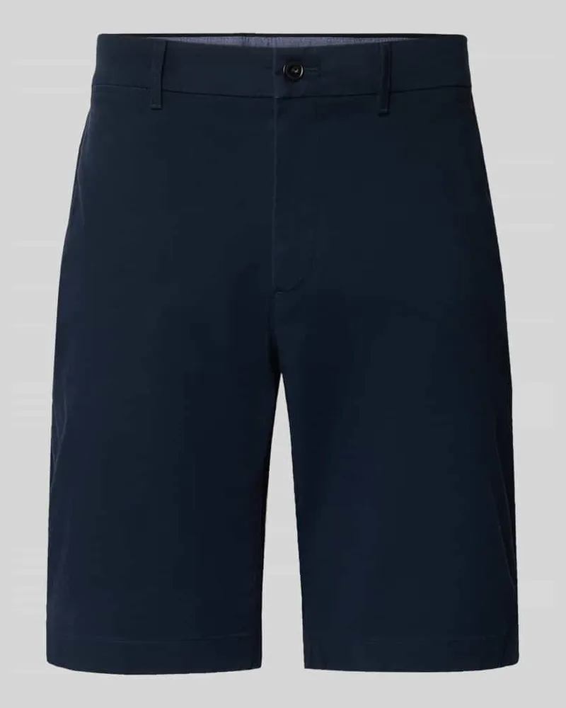 Tommy Hilfiger Regular Fit Bermudas aus Baumwoll-Mix Marine