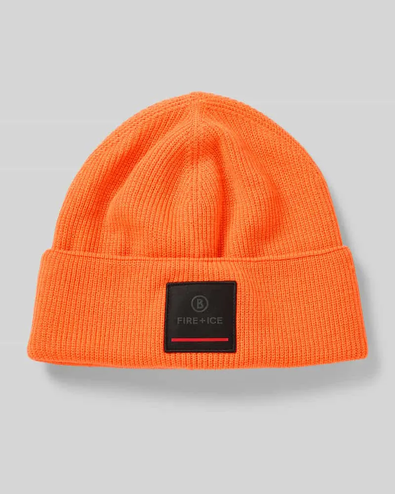 Bogner Strickmütze aus Schurwoll-Mix Modell 'TAREK Orange
