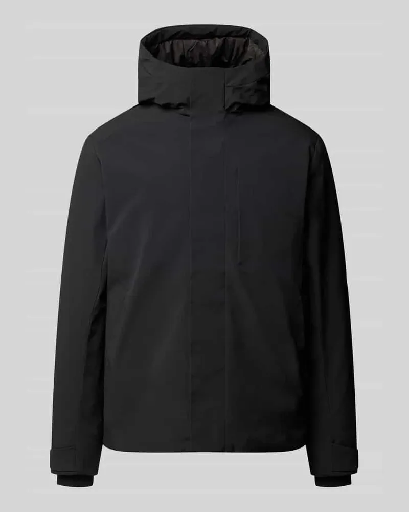 Jack & Jones Jacke mit verdecktem Reißverschluss Modell 'KEEN Black