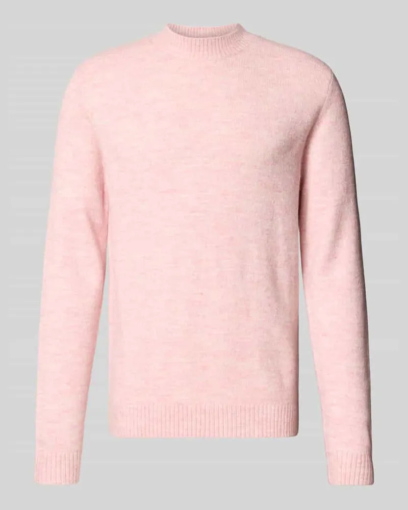 McNeal Regular Fit Strickpullover mit gerippten Abschlüssen Pink