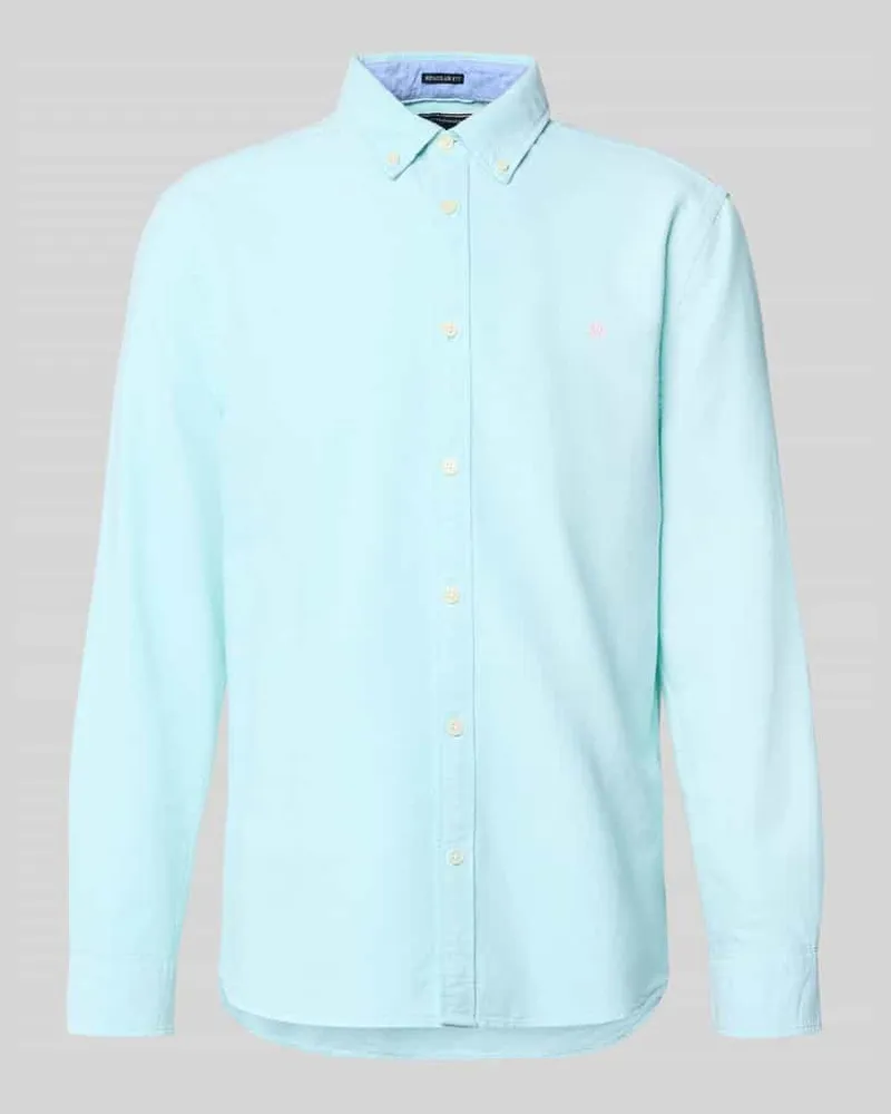 Superdry. Regular Fit Freizeithemd mit Logo-Stitching Hellblau