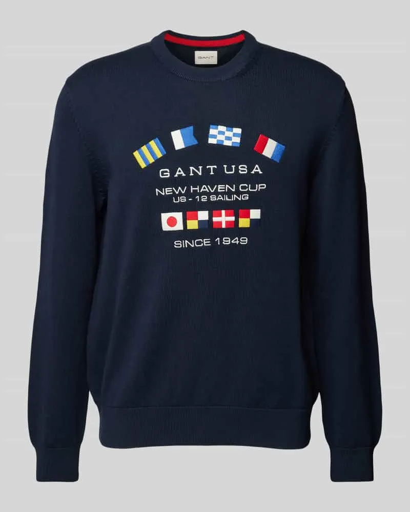 Gant Strickpullover mit Label-Stitching 