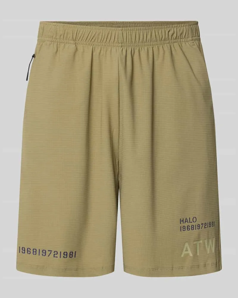 HALO Shorts mit elastischem Bund Modell ' AIR Oliv