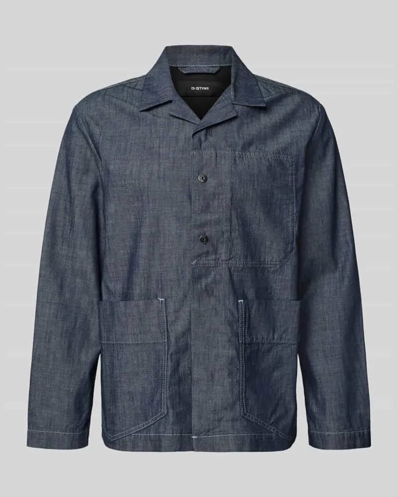 G-STAR RAW Relaxed Fit Hemdjacke in Denim-Optik Modell 'Marseille Dunkelblau