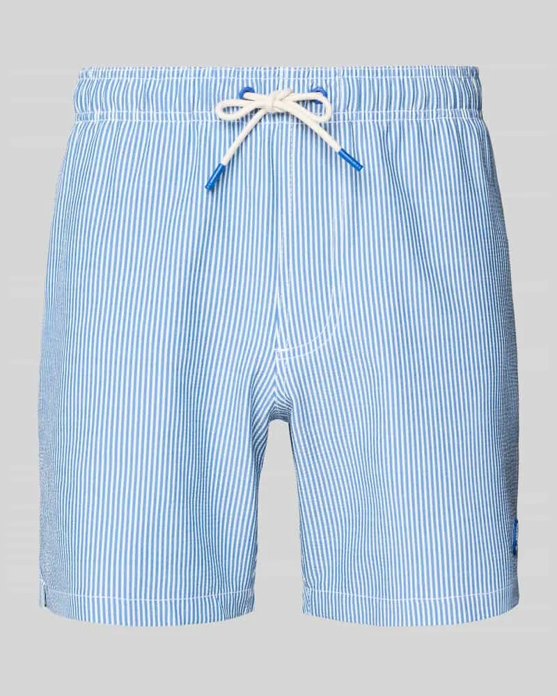 Shiwi Badehose mit Label-Detail Modell 'Pete Blau