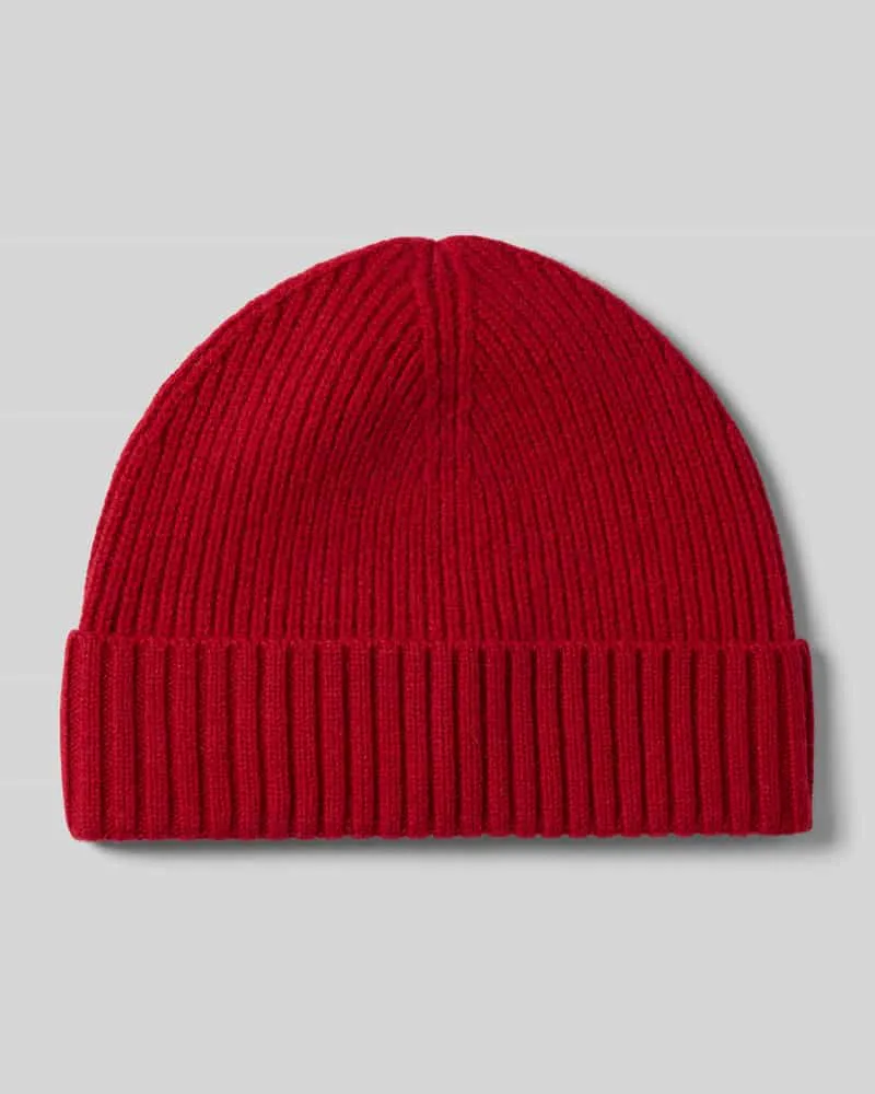 McNeal Beanie aus Wolle-Kaschmir-Mix Dunkelrot