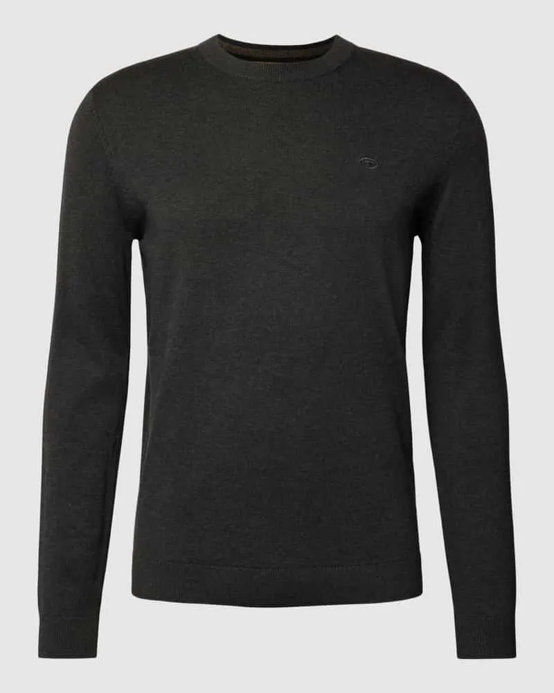 Tom Tailor Regular Fit Strickpullover aus reiner Baumwolle mit Rundhalsausschnitt 