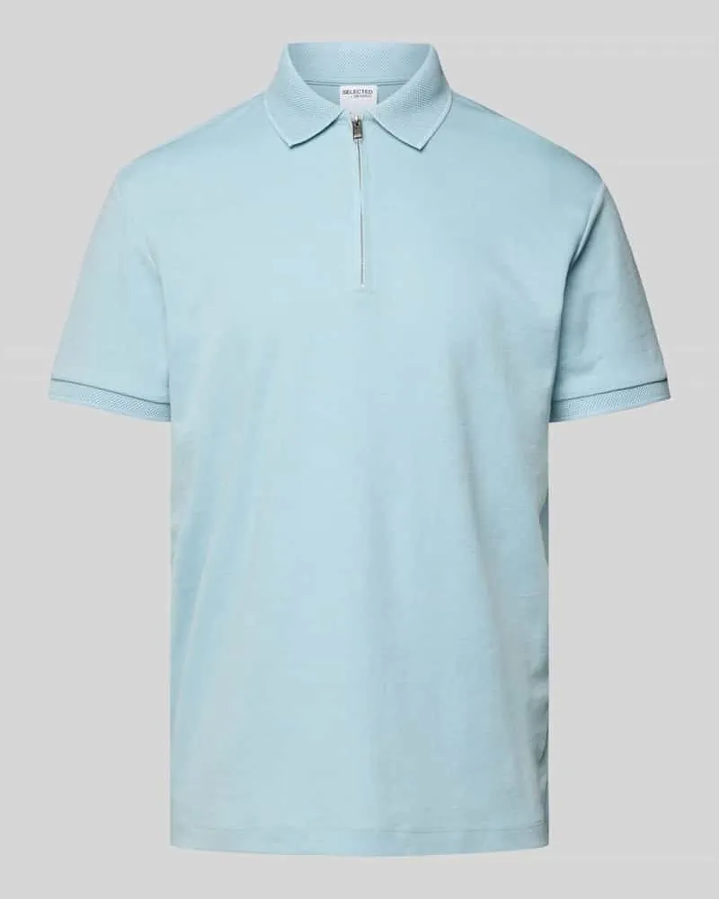 Selected Homme Poloshirt mit kurzem Reißverschluss 
