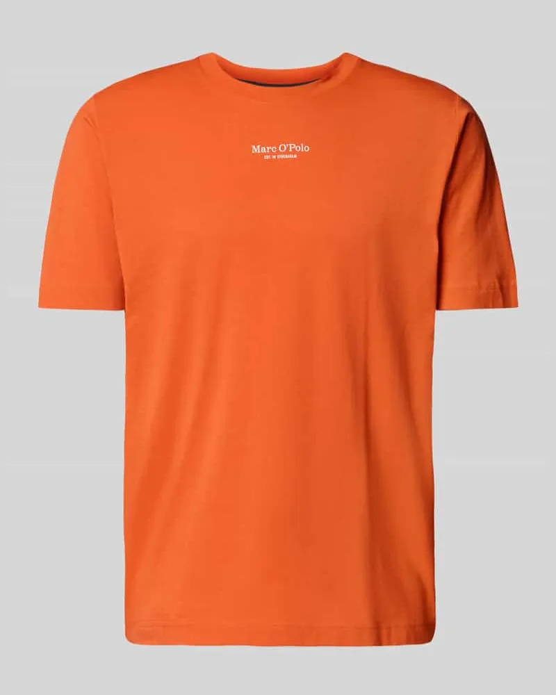 Marc O'Polo Regular Fit T-Shirt aus reiner Baumwolle Orange