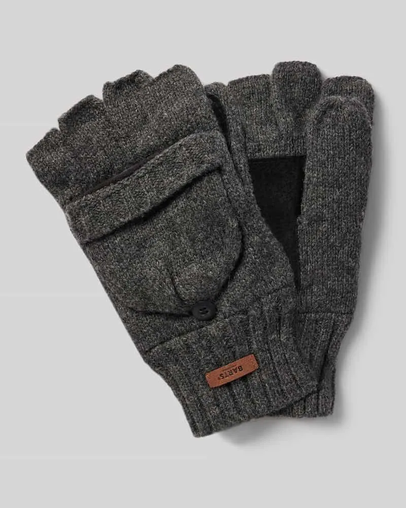 Barts Handschuhe mit Label-Detail Modell 'HAAKON Anthrazit