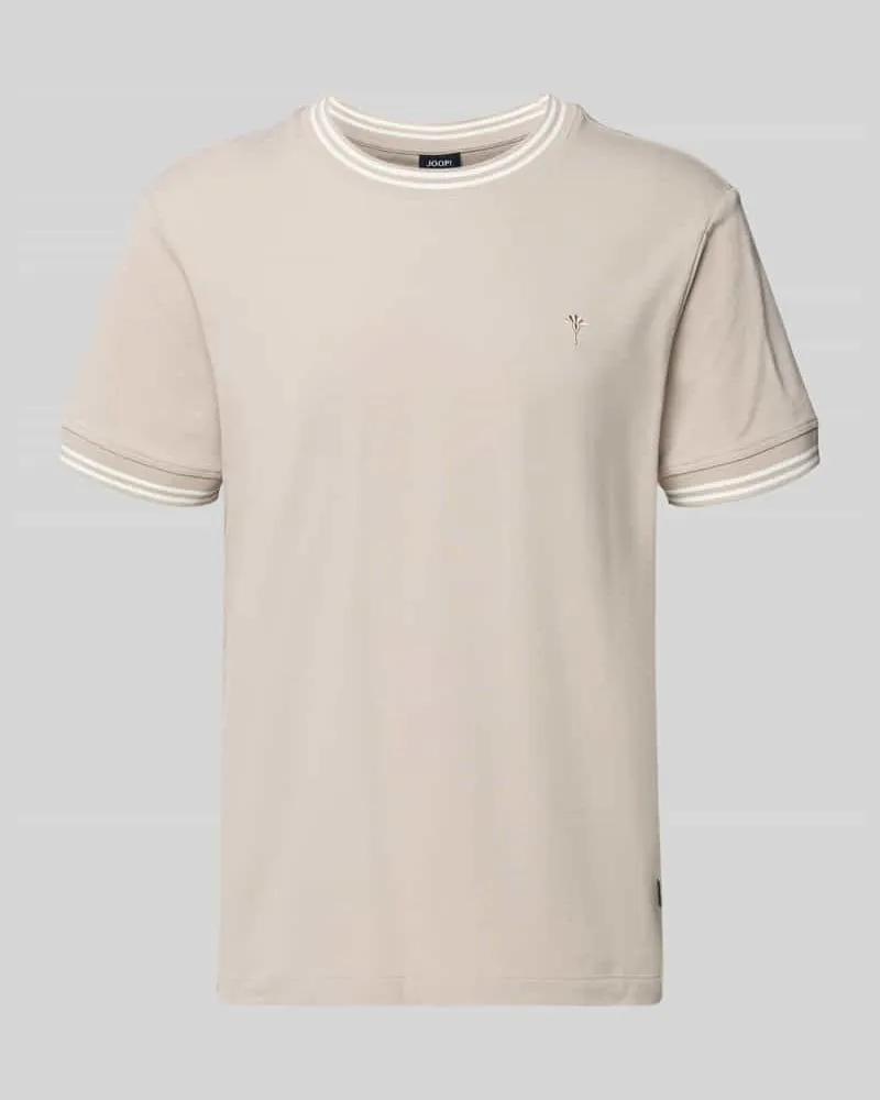 JOOP! T-Shirt mit Kontraststreifen Modell 'Jose Beige