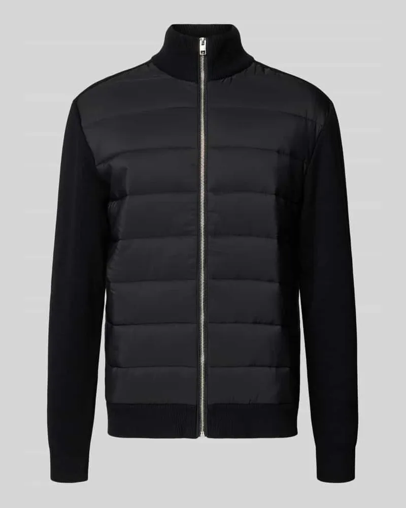 Jack & Jones Strickjacke mit Steppnähten und Stehkragen 