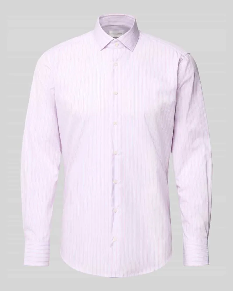 Christian Berg Regular fit Businesshemd in Premiumqualität mit Kentkragen Hellrosa