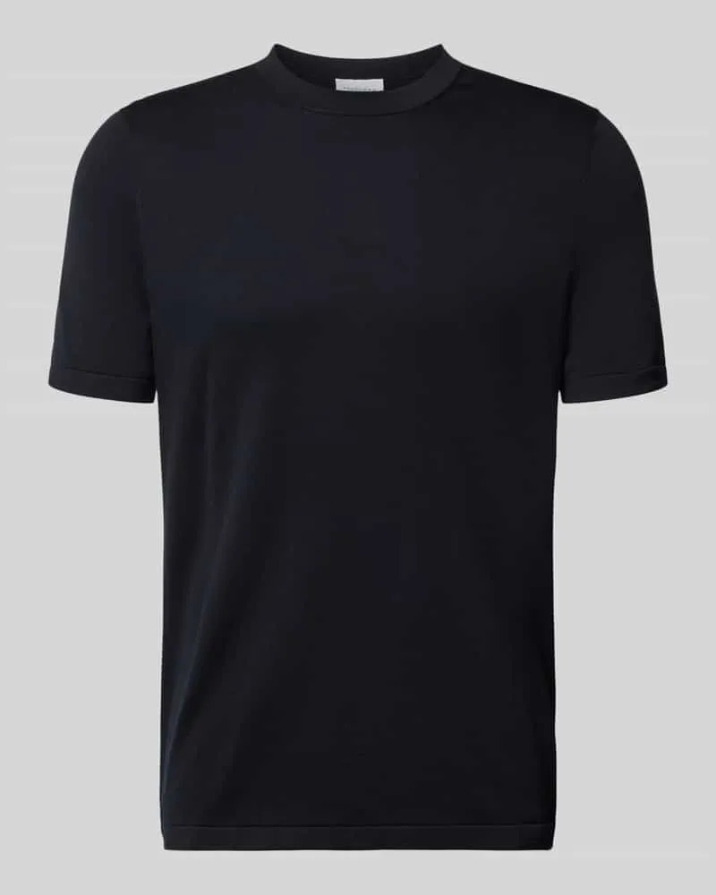 Profuomo Slim Fit T-Shirt aus reiner Baumwolle Marine
