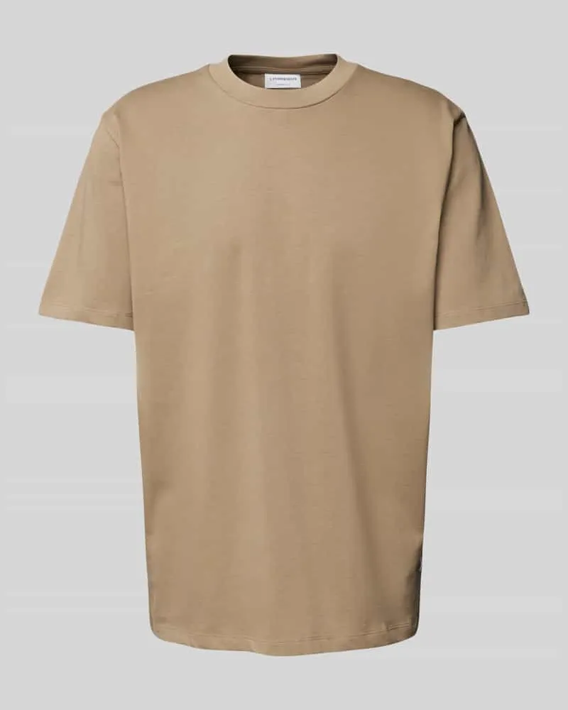 Lindbergh Oversized T-Shirt aus reiner Baumwolle Camel