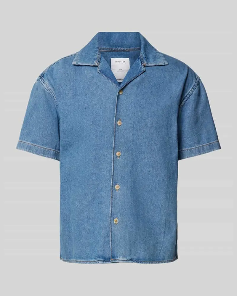 Jack & Jones Regular Fit Jeanshemd mit 1/2-Arm Modell 'CABANA 