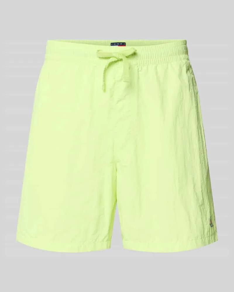 Tommy Hilfiger Regular Fit Sportshorts mit Tunnelzug Neon